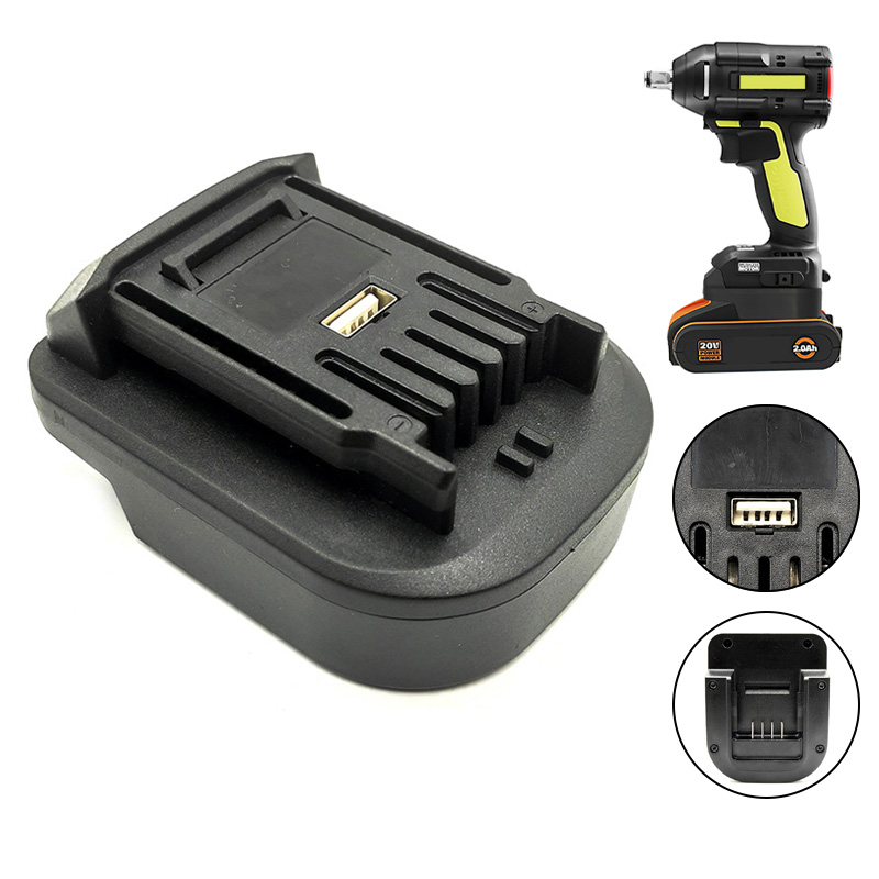 Power Tools Green - Convertitore adattatore batteria per Worx 4Pin