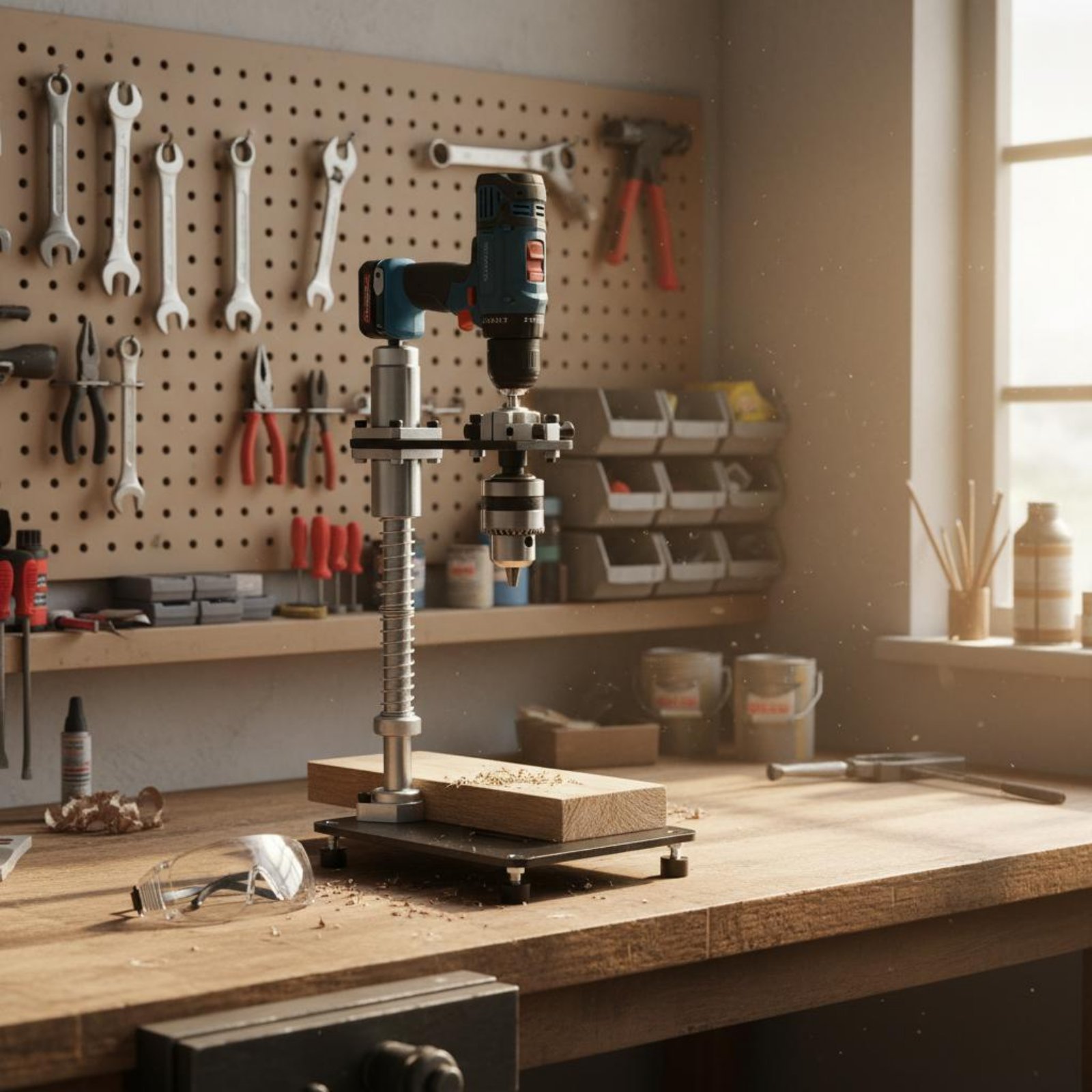 Power Tools Guide - Supporto per Trapano a Colonna, Stabile,